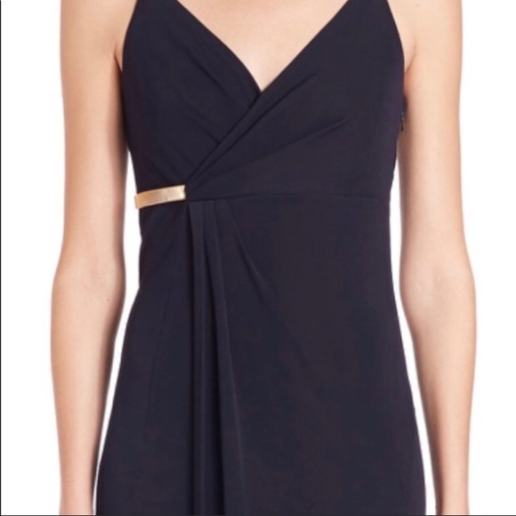 NWOT David Meister navy jersey empire waist gown - Picture 2 of 8